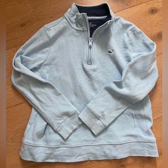 Vineyard Vines Quarter Zip Light Blue Size 7 - Picture 1 of 3